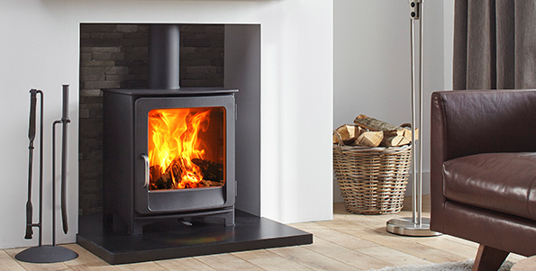 A fireplace with accessories